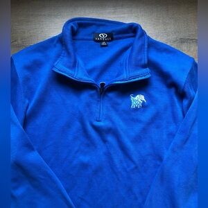 Memphis Tigers mens 1/4 zip Large sweater pullover blue college wear university